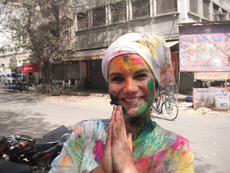 Brenna in India Holi