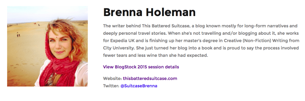 Brenna Holeman blogstock