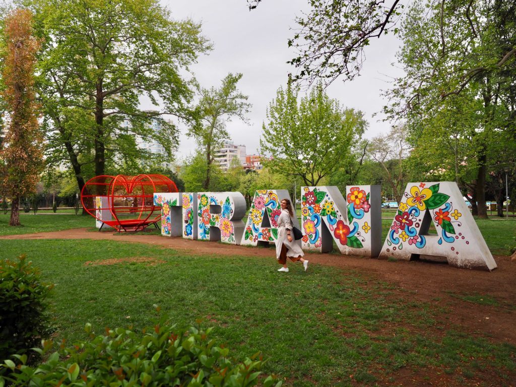 Tirana, Albania sign