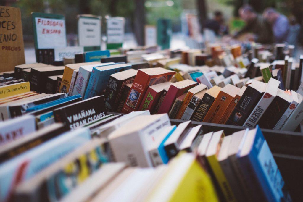 rows of used books