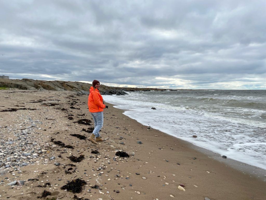 Brenna on beach in Churchill